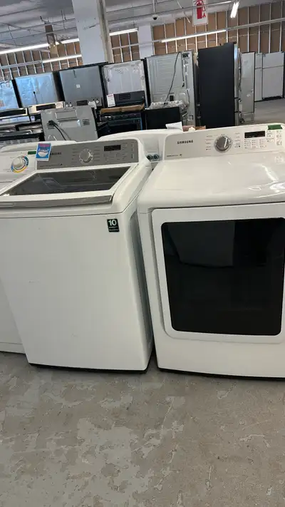3161- Laveuse sécheuse Samsung blanc  topload white washer dryer, View more