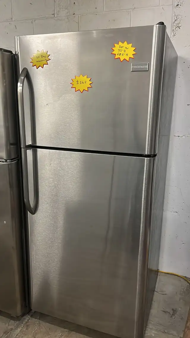 Frigidaire Stainless Stell 30” Refrigerator Fully Tested in Refrigerators in Kitchener / Waterloo - Image 2