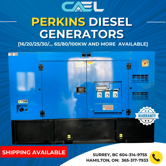 CAEL Brand New Perkins Diesel Generators - Warranty & Customized in Other in City of Halifax