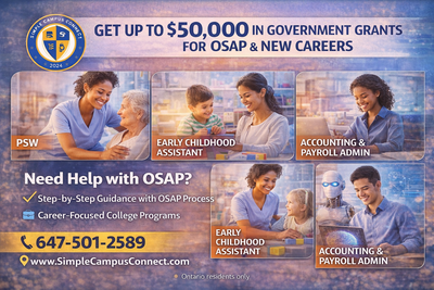 Up to $50,000 in Grants & Loans for New Careers (OSAP Help), View more