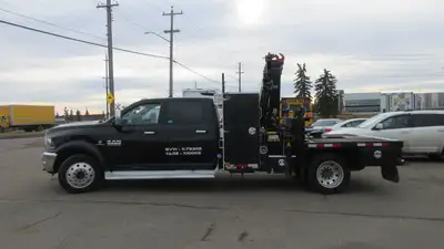 2014 RAM 5500HD CREW CAB WITH HIAB 077 BOOM PICKER CRANE TRUCK AMVIC Licensed Dealership Financing i...