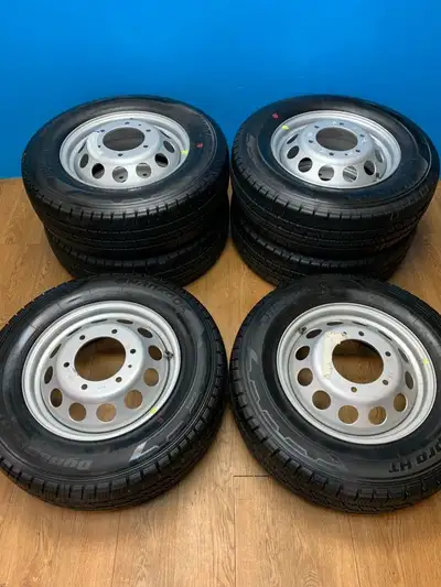 Set of SIX WHEELSLT 205 75 16 Hankook Dynapro HT All Season Tires on 16 inch Factory Ford Rims -- FR...