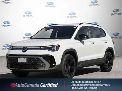 Recent Arrival! CARFAX Canada One Owner CARFAX Canada No Reported Accidents White 2026 Volkswagen Ta...