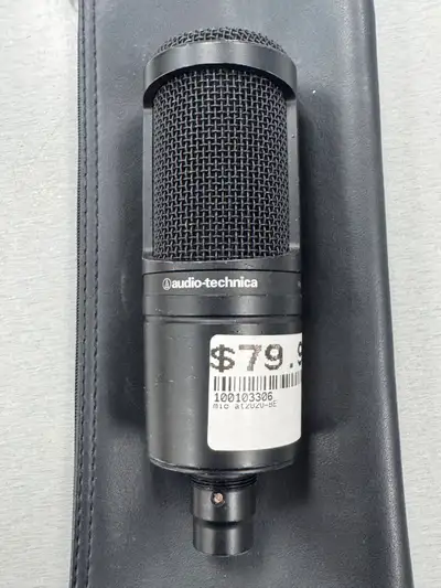 Audio-Technica AT2020 Cardioid Condenser Microphone • The price/performance standard in side-address...