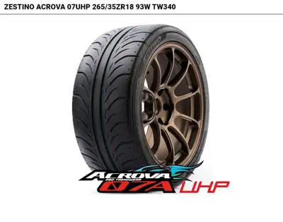 ZESTINO ACROVA 07UHP tire available @ Jspec , 416/335/6214 or email jspec.team@gmail.com , local pic...
