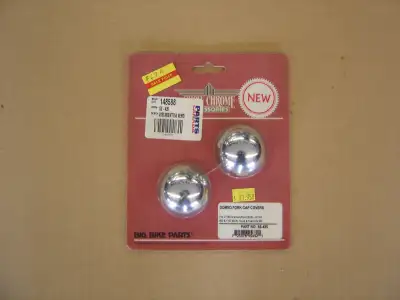 -Brand New Show Chrome Front Fork Cap Covers For Honda & Yamaha. -Fits Honda's VT750 Ace / Aero / Sp...