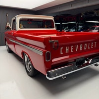 Check out this beautifully restored 1965 Chevrolet C10 Deluxe pickup finished in Cardinal red and Er... (image 2)
