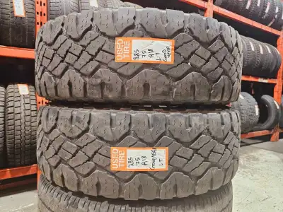 A pair of good used LT 285/75R18 Goodyear Wrangler Duratrac install and balance $330 Loose purchase...