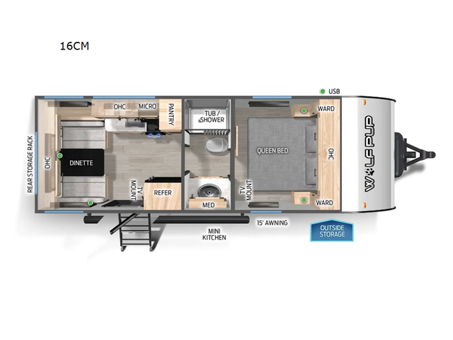 2025 Forest River RV Cherokee Wolf Pup 16CM in Travel Trailers & Campers in Calgary - Image 3