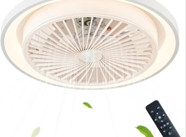TFmanQ1 Ceiling Fan with Lights Low Profile Flush Mount Fan Ligh in Heaters, Humidifiers & Dehumidifiers in Gatineau