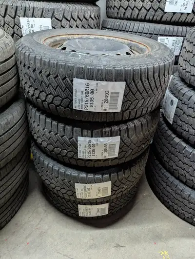 SET OF 4X P215/60R16 215/60/16 GISLAVED NORD FROST 200 TAG # 20493 ** Please read details below ** M...