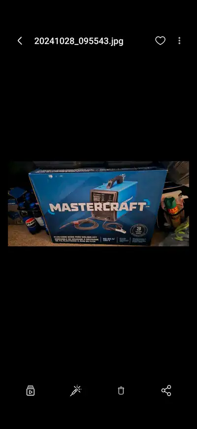 Brand new flux core mastercraft welder $200, View more