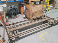 Oversize metal dolly cart with Red wheels. 4 ready to go now