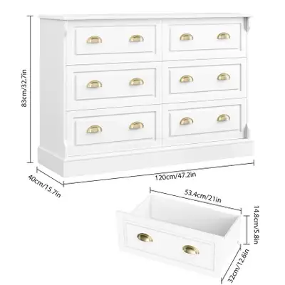 Brand New 6-Drawer Dresser Special Selling at $279, View more