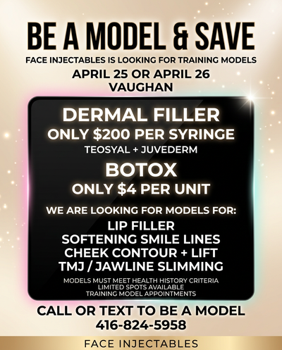 Training Models Needed April 25/26 Botox $4 Unit & Filler $200, View more