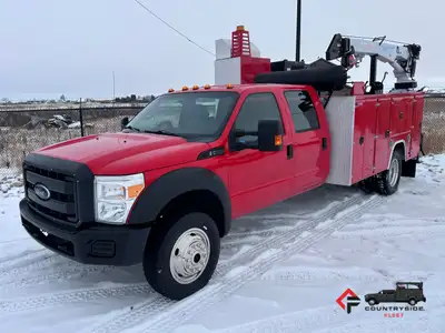Countryside Fleet 2016 Ford F550 Crew Cab 4x4 Service Truck + 6.7L PowerStroke Diesel + 4x4 W/ AutoM...
