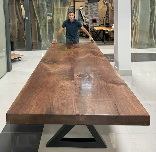 Tables with live edges and epoxy river or ocean62863273393155122