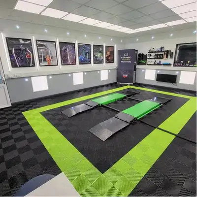 Finance!New CAEL Interlocking Garage Flooring Tiles Durable, Easy-to-Install Surface Solution 4.50 T...