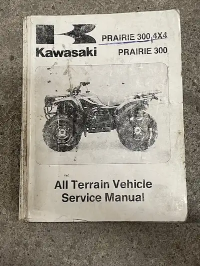 Kawasaki Prairie 300 4x4 KVF300 Service Manual. Service manual Information will be accurate for many...