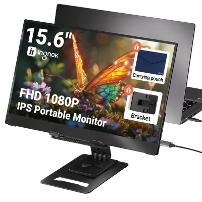BRAND NEW - Ingnok Portable Monitor, 15.6 Inch Full HD 1080P IPS, View more