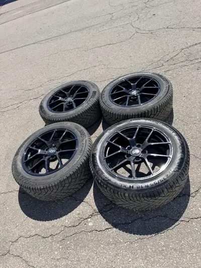 Tesla model Y continental winters 5x114.3 Bluetooth 235/55/18 I have a set of rims and tires off a 2...