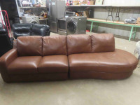2 pc Leather Couch 120" Wide