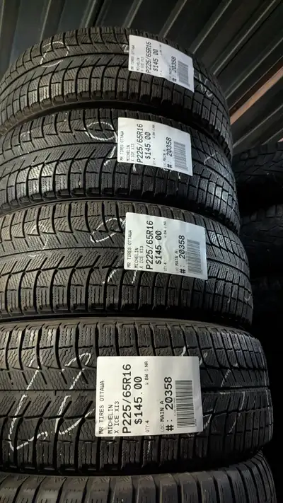SET OF 4X P225/65R16 225/65/16 MICHELIN X ICE XI3 TAG # 20358 ** Please read details below ** MR. TI...