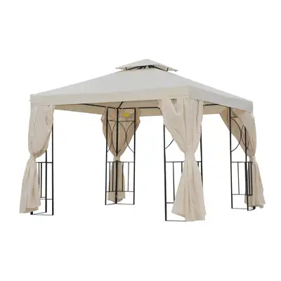 10' x 10' Patio Gazebo Outdoor, Canopy Shelter with Double-tier, View more
