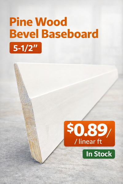 Wood Bevel Step Baseboard $0.89/LF, View more