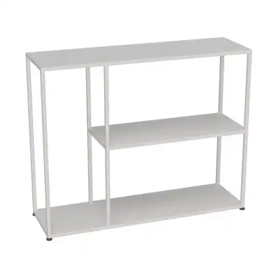 BNIB PRICE IS FIRM - Console Table White Iron Table with Storage, View more