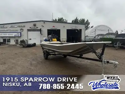 16' WOOLDRIDGE ALASKAN LT BOAT FOR SALE IN NISKU, AB 40hp Yamaha Outboard Jet Drive ? Diamond plate...