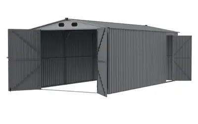 New 10x20 & 13x20 FT Metal Storage Garage Sheds Reinforced Steel Frame Model Compare At Sale Price S...