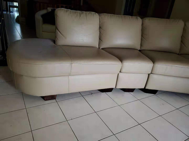 Custom Made 100% Genuine Leather Sectional Sofa Paid $6000 in Couches & Futons in St. Catharines - Image 2