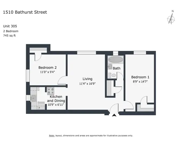 Semi renovated two bedroom at St. Clair and Bathurst - ID 1923 in Long Term Rentals in City of Toronto - Image 11