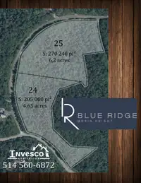 Grand terrain de 4,65 acres Blue Ridge, Morin-Heights