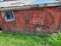 54" steel wheels for lawn art