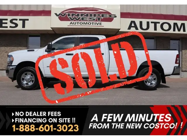 2024 Ram 3500 BIG HORN CREW W/8-FOOT BOX, VERY LOW KMS, AS NEW!