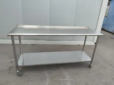 NEW Stainless Steel Mobile Work Table with Wheels Heavy Duty Rolling Prep Station | 48 & 72 NEW STAI...