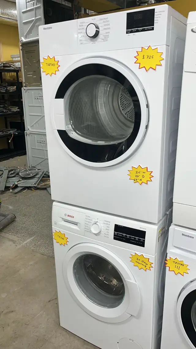 Bosch 24” Stackable Washer And Dryer Tested  30-Day Warranty in Washers & Dryers in Kitchener / Waterloo - Image 3