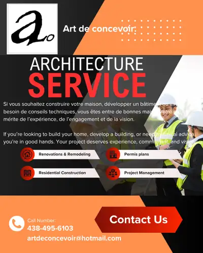 Plans pour permis, Permit plans, technologue en Architecture, View more