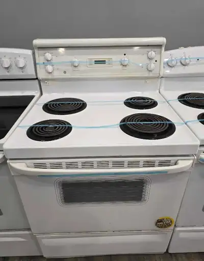 CAN DELIVER GE 30" White Electric Coil Top Stove Oven, View more