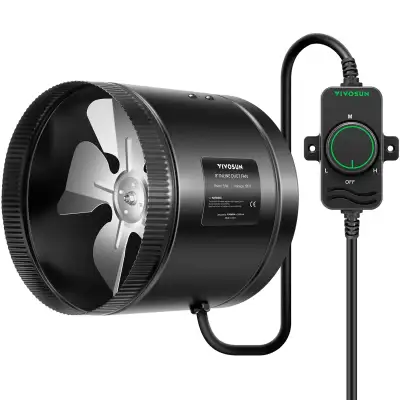 Brand VIVOSUN Colour Black Electric fan design Exhaust Fan Power source Corded Electric Style Modern...