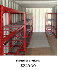 Red Industrial/garage shelving. Similar Style to Costco Snap on