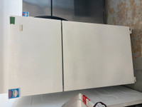 1218-Réfrigerateur Crosley blanc congélateur en haut white refri