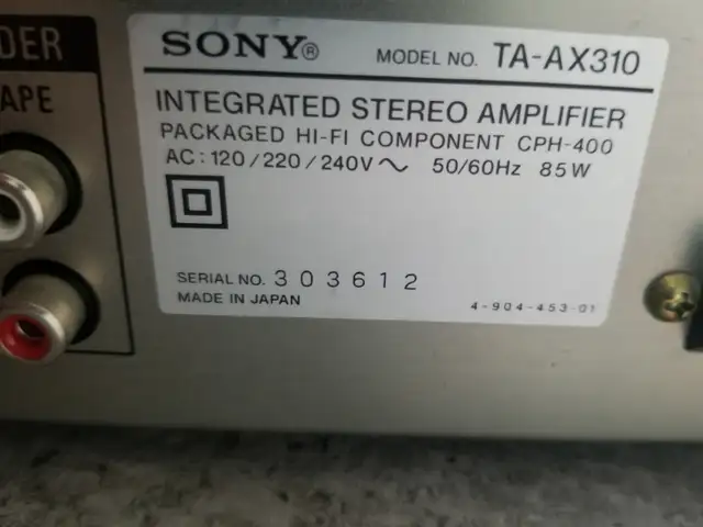 SONY TA-AX311 INTEGRATED STEREO AMPLIFIER - BUILT IN EQ in Stereo Systems & Home Theatre in City of Toronto - Image 8