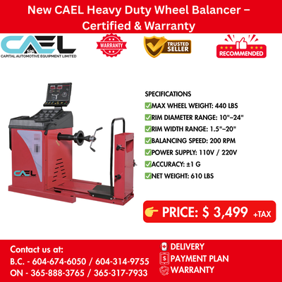 New CAEL Heavy Duty Wheel Balancer Certified & Warranty &Finance 3,499 CAEL HWB100 Truck Wheel Balan...