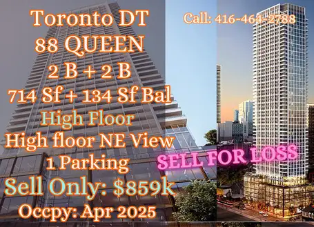 ✨ 88 Queen Condo for sale | Stunning High-Floor 2-Bed Unit Image# 1
