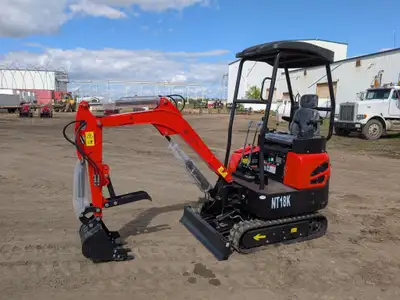 2025 AGROTK NT18K Mini Excavator - pilot controls, Kubota 3 cylinder diesel engine, dig bucket, thum...