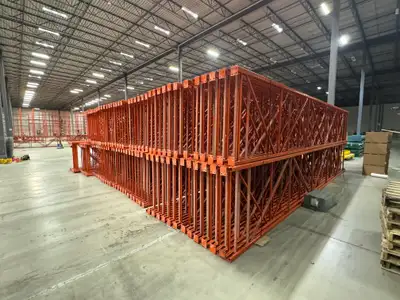 Used RediRack pallet racking frames 48” Deep. Like new., View more