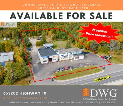 FOR SALE - Commercial / Retail Automotive Automotive Garage Excess Land / Storage Includes 3 residen...